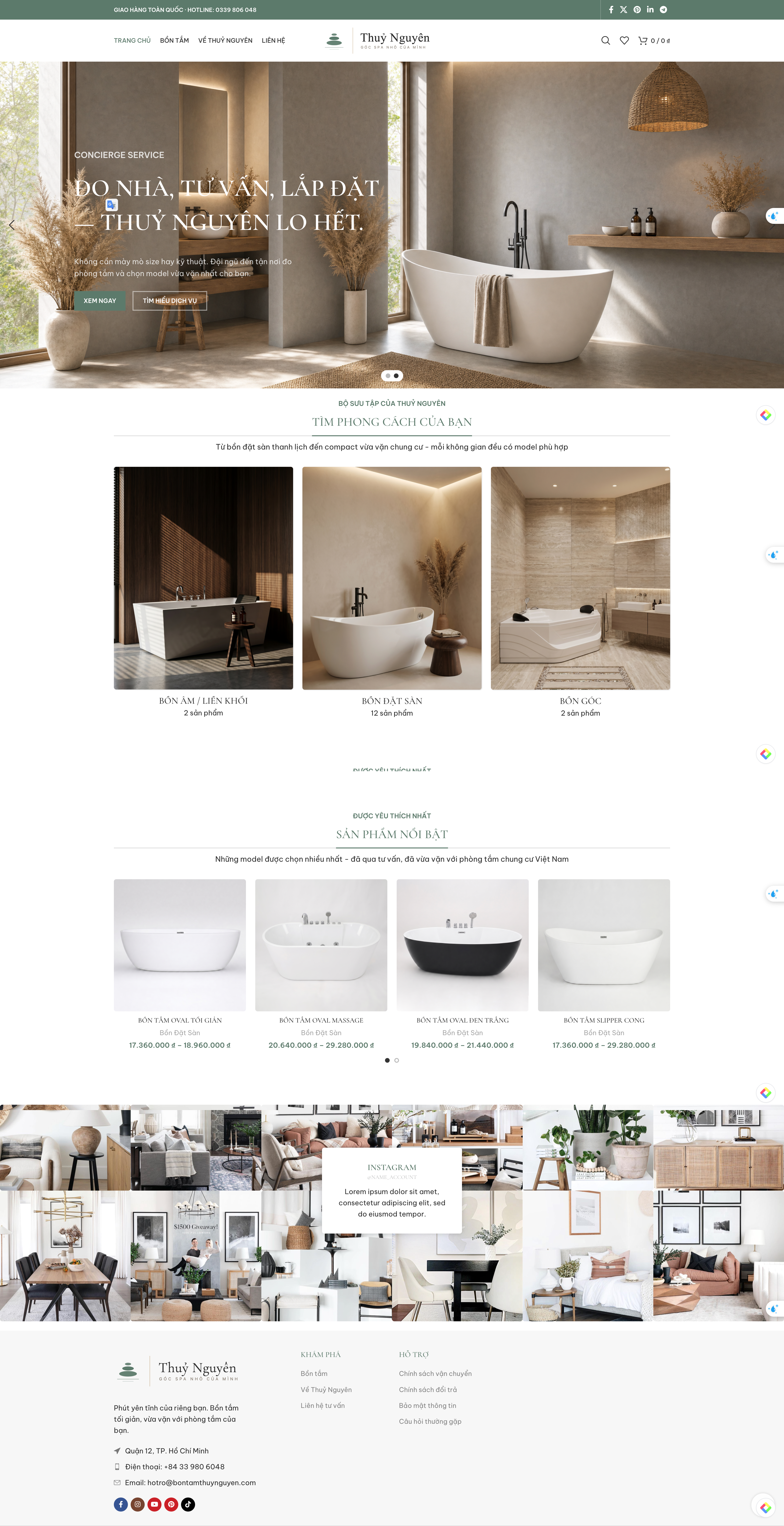 Website e-commerce Thuỷ Nguyên